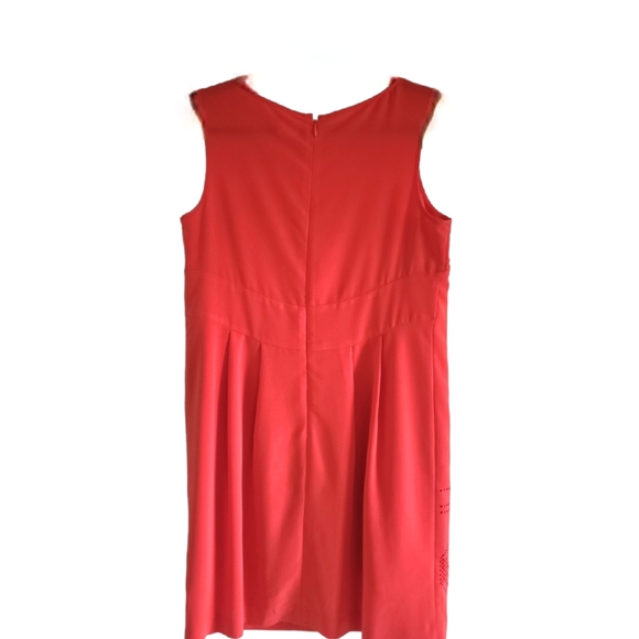 Julia Jordan Orange Laser Cut Shift Dress Size 10 - Picture 3 of 9